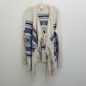 St. John's Bay Fringe Flyaway Striped Cardigan